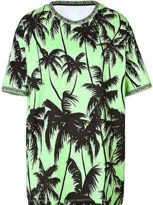 Fausto Puglisi Cotton Palm Print T-Shirt Gr. IT 42