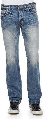 PRPS Barracuda 5Y Straight-Leg Selvedge Jeans, Light Blue