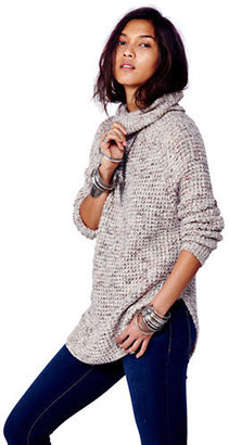 Free People Wool Blend Tweedy Knit Pullover