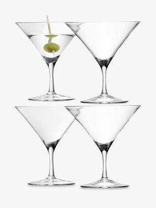 LSA International Bar Collection Martini Glasses, Set of 4, 180ml, Clear