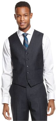 Ryan Seacrest Distinction Blue Flannel Slim-Fit Vest