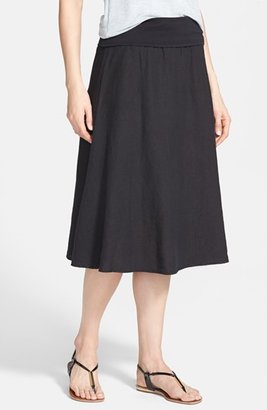 Allen Allen Linen Foldover Waist Skirt