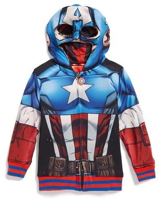 JEM 'Marvel Avengers - Iron Man/Captain America' Reversible Hoodie (Toddler Boys & Little Boys)