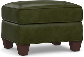 Pottery Barn Irving Leather Storage Ottoman