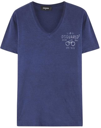 DSquared 1090 Dsquared2 Navy cotton blend T-shirt