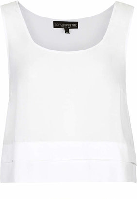 Topshop Petite Exclusive Double Layer Shell Top
