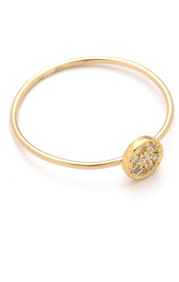 Jennifer Meyer 18k Gold Circle Diamond Ring