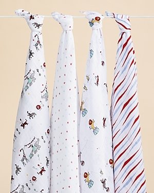 Aden And Anais Aden + Anais Infant Boys' Vintage Circus Classic Swaddle, 4 Pack