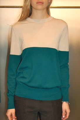 Giada Forte Colorblock Sweater Smeraldo