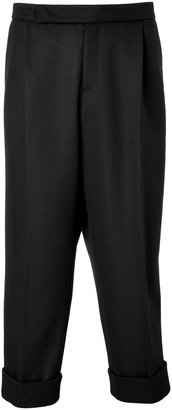J.W.Anderson Wool Pleated Front Cropped Pants
