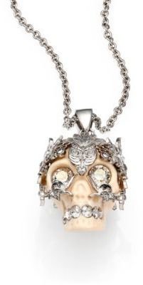 Alexander McQueen Skull Owlet Pendant Necklace