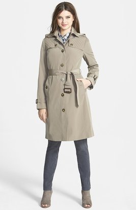 London Fog Quilt Flap Trench Coat with Detachable Liner (Regular & Petite) (Online Only)