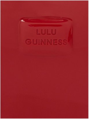 Lulu Guinness Red perspex lip clutch bag