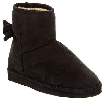 C Label Faux Shearling Bow Boot