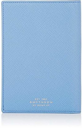 Smythson Men's Panama Passport Case - Blue