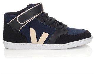 Veja Navy Leather Felicite Trainers