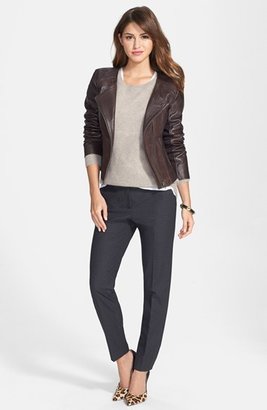 Halogen Leather & Suede Moto Jacket (Online Only)
