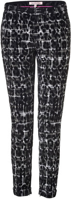 Juicy Couture Black Combo Leopard and Plaid Pant Gr. 36