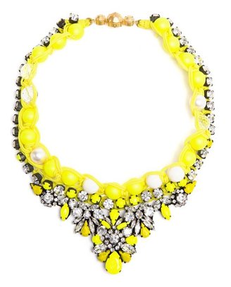 Shourouk Theresa Crystal, Pearl and Enamel Beaded Necklace