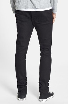 RVCA 'Spanky' Skinny Fit Stretch Jeans (Black Black)