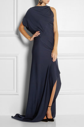 Vionnet Asymmetric stretch-silk gown