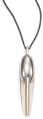 Ann Demeulemeester Sterling Silver Draped Amulet Necklace