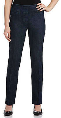 Westbound the PARK AVE fit Novelty Straight-Leg Pull-On Denim Pants