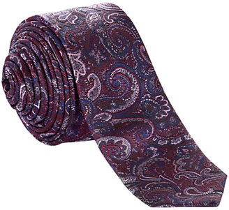 Ben Sherman Tailoring Silk Paisley Tie, Red/Blue
