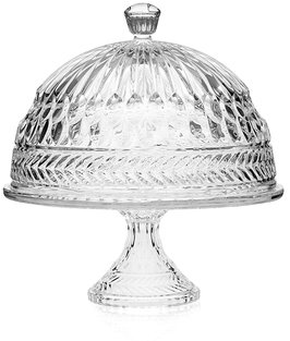 Godinger Symphony Footed Domed Covered Cake Plate