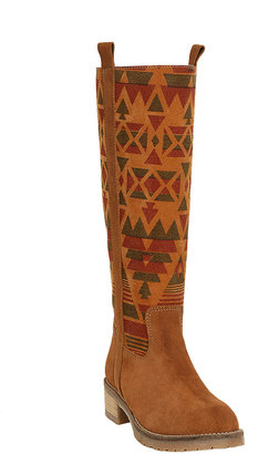 Sbicca Gypsum Printed Suede Boot in Tan