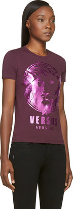 Versus Purple Metallic Logo T-Shirt