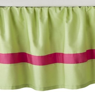 JoJo Designs Sweet Pink and Green Flower Toddler Bed Skirt