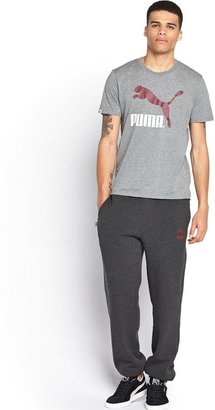 Puma Mens Cuffed Fleece Pants - Dark Grey Heather
