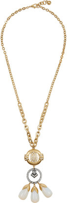 Lulu Frost Milkyway gold-tone, crystal and resin necklace