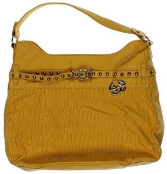Ecko Unlimited NEW Yellow Faux Leather Studded Bucket Hobo Handbag Large BHFO