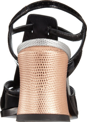 Fendi Colorblock Perforated Sandal