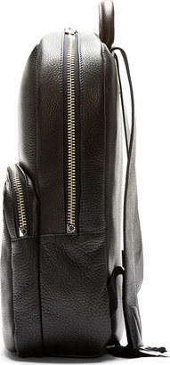 Marc by Marc Jacobs Blue-Black Grained Leather Backpack
