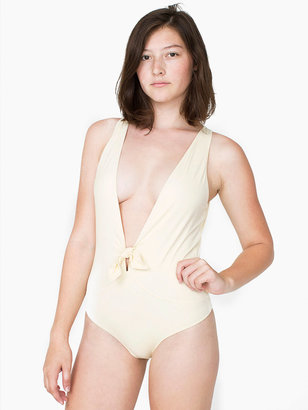 American Apparel Plunging One-Piece Swimsuit