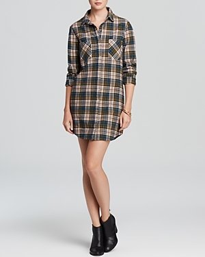 Alternative Apparel Alternative Shirt Dress - Yarn Dye Flannel