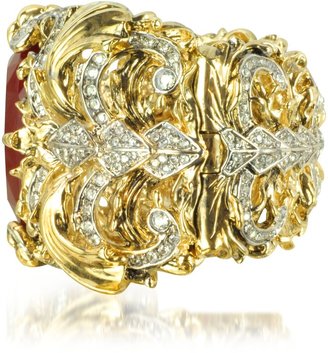 Roberto Cavalli Renaissance Golden Metal Bracelet w/Stone