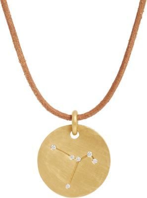 Linda Lee Johnson Diamond & Gold Cosmic Coin Necklace