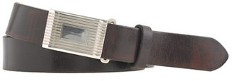 J.Crew Classic leather belt with removable silver-plated buckle