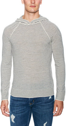 Vince Striped Hooded Sweater