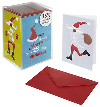 John Lewis 7733 John Lewis Mini Santa Text Box Charity Christmas Cards, Box of 24