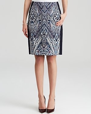 Adrianna Papell Abstract Print Pencil Skirt