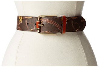 Lauren Ralph Lauren 1 3/4" Belt w/ Leather Wrapped Roller Buckle