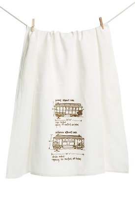 Girls Can Tell 'San Francisco Cable Cars' Tea Towel