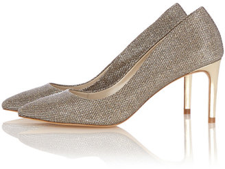 Karen Millen Glitter Metallic Court Shoe
