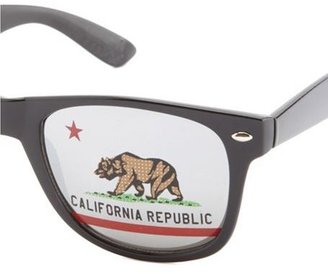 Charlotte Russe Mirrored California Flag Wayfarer Sunglasses