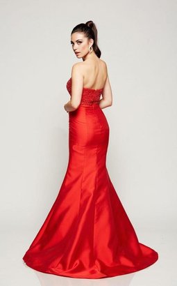 Milano Formals - Scorching Red Trumpet Gown E1980